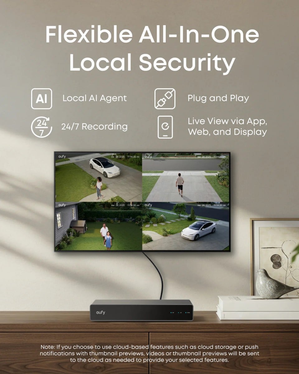 Eufy NVR Security System S4 Max Noir, Gris, Blanc