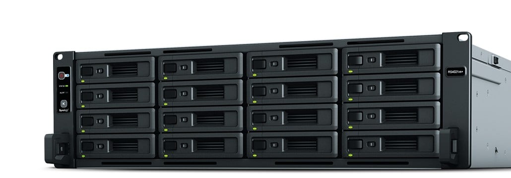SYNOLOGY RS4021xs+ 16-bay NAS-RackStation D-1541 8-core 2.1GHz 16Go DDR4 2xUSB 3.2 Gen 4xRJ-45 2x10GbE RJ-45 2xExpansion ports
