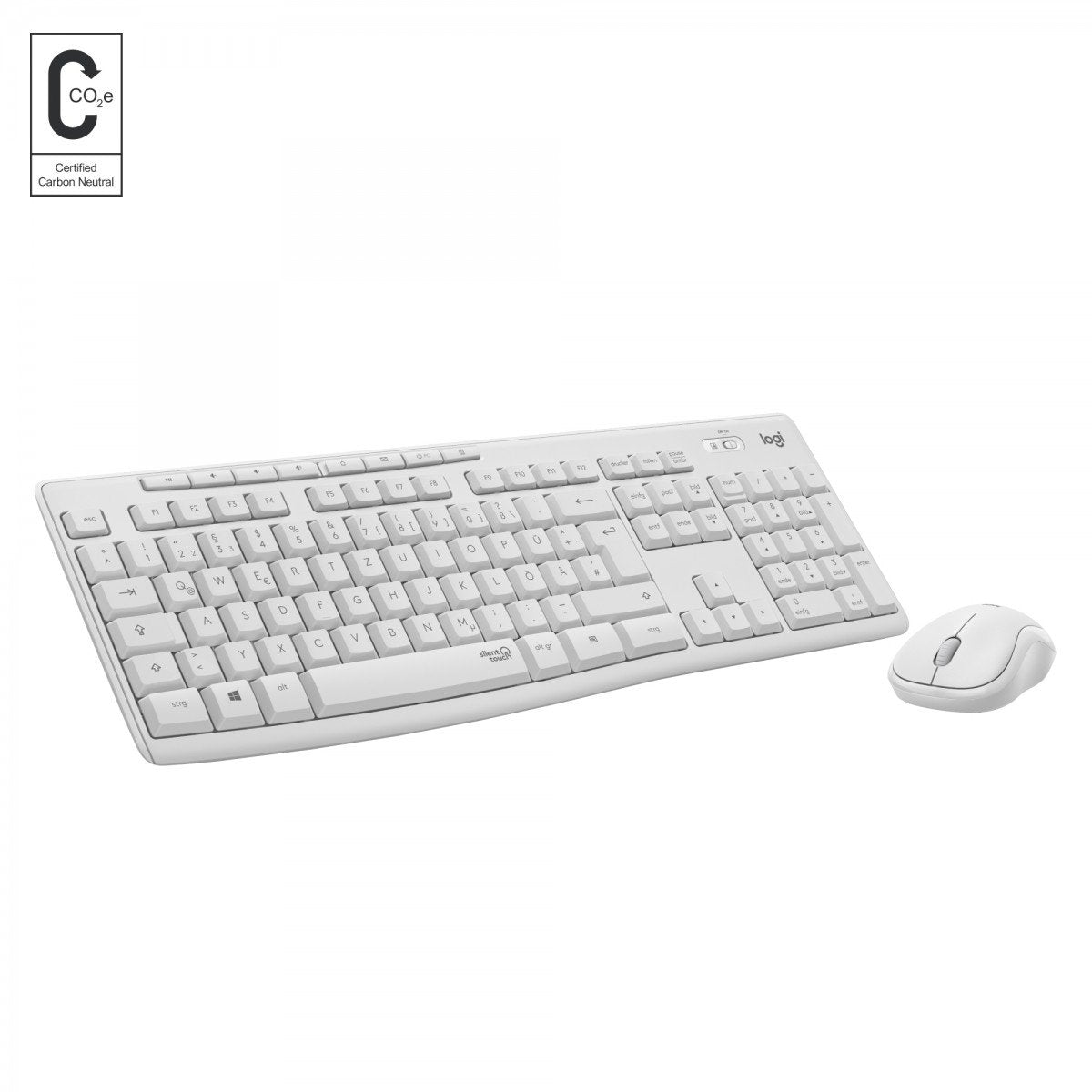 Logitech 920-009824 clavier Souris incluse Bureau RF sans fil QWERTY US International Blanc