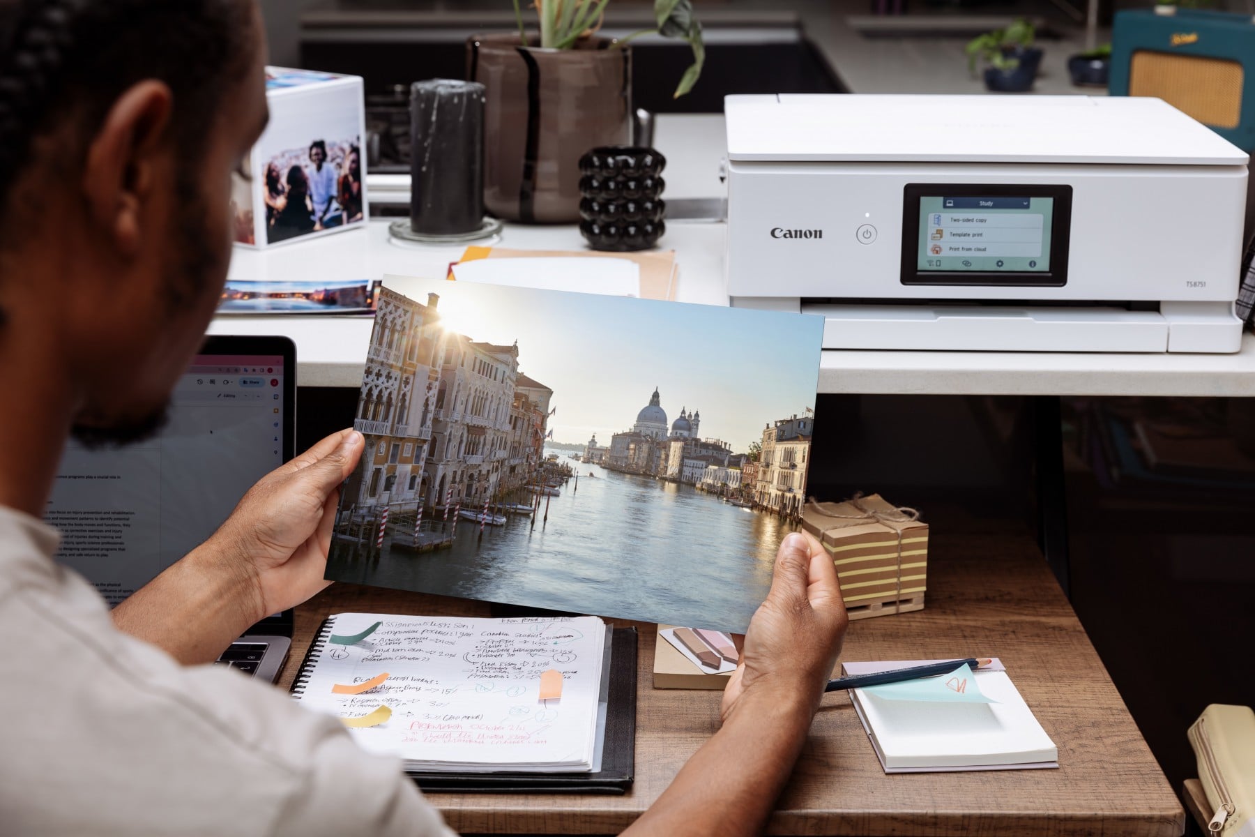 CANON PIXMA TS8751 MFP colour ink-jet A4 15 ipm print 200 sheets USB 2.0 Wi-Fi white