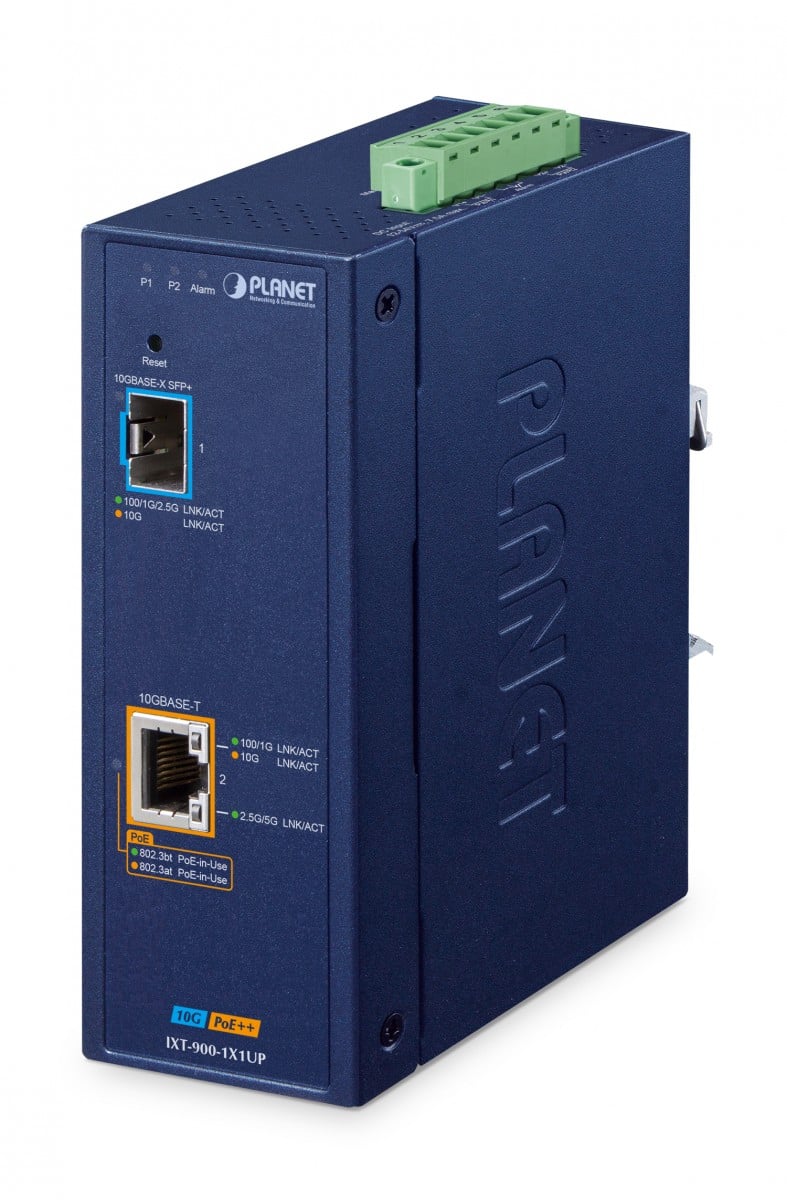 PLANET IXT-900-1X1UP convertisseur de support réseau 10000 Mbit/s Bleu