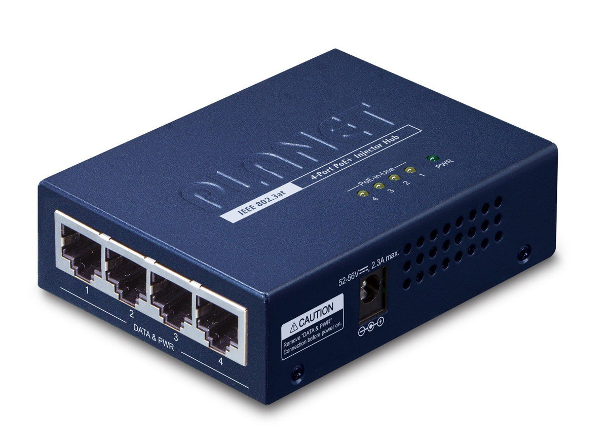 PLANET HPOE-460 Connexion Ethernet, supportant l'alimentation via ce port (PoE) Bleu