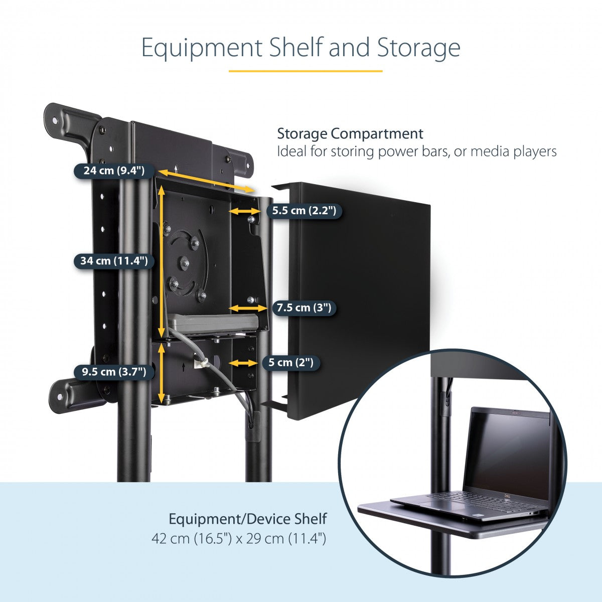 TV stand for 37-70" TVs with wheels