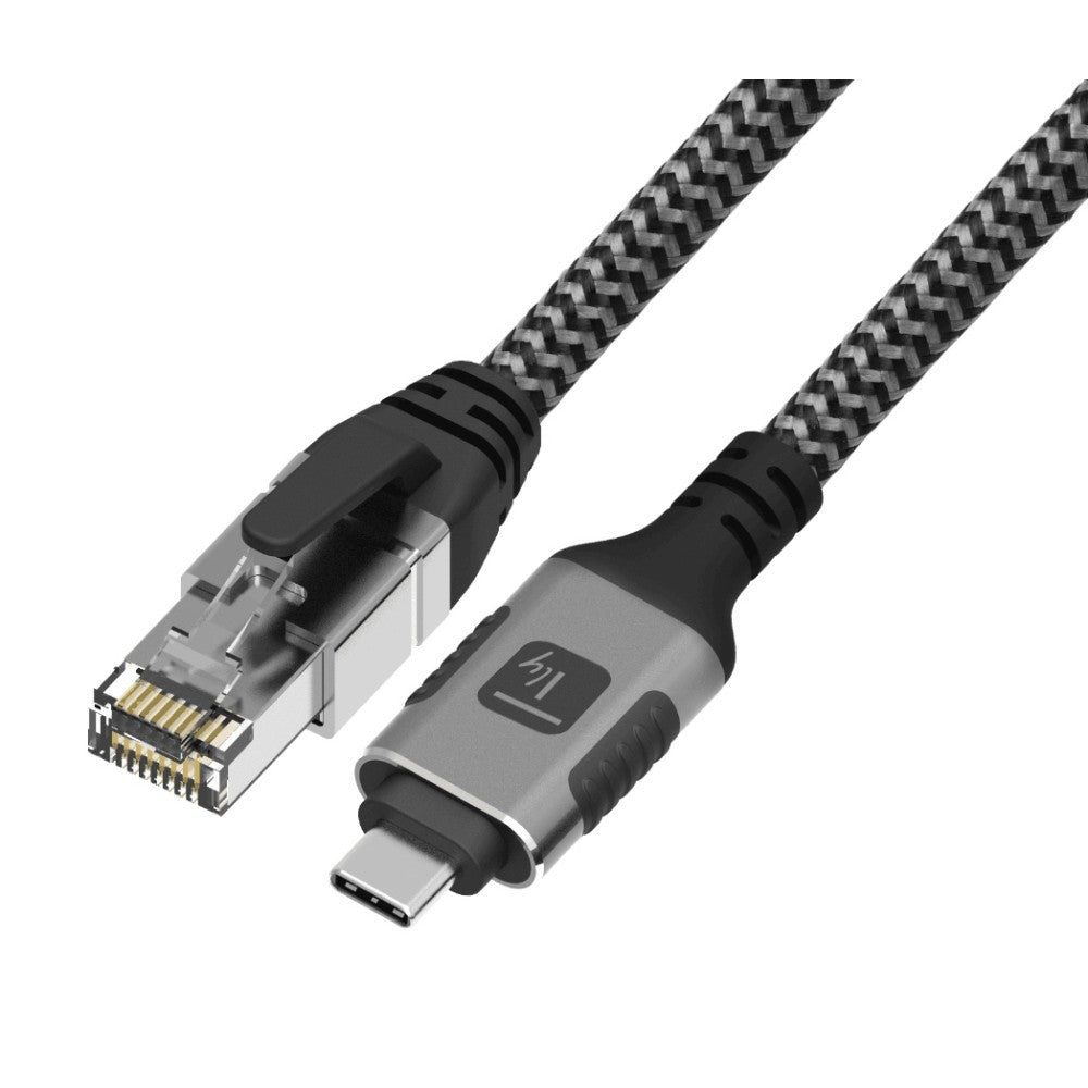 Techly ICOC U3C-RJ45-010 Adaptateur/Câble réseau USB-C vers Gigabit Ethernet RJ45 1m