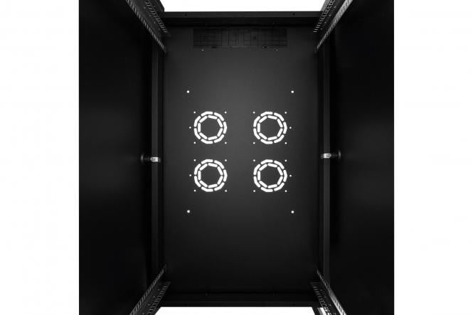 "Armoire réseau debout Hyper Pro 19"" 42U rack 600x1000, porte avant perforée, noire, 1000 kg"