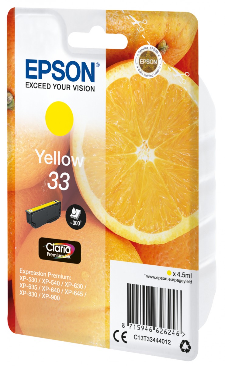 EPSON 3LB Cartouche Oranges Ink Claria Premium Yellow w/s