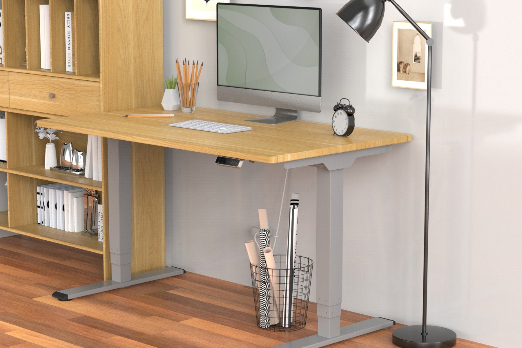 Digitus DA-90435 Cadre de bureau Electrique 2 pieds