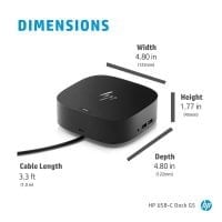 HP USB-C Dock G5 Docking Station USB-C RJ45 1GbE 4xUSB3.0 2xDP 1xHDMI 1xAudio 100Watt Europe