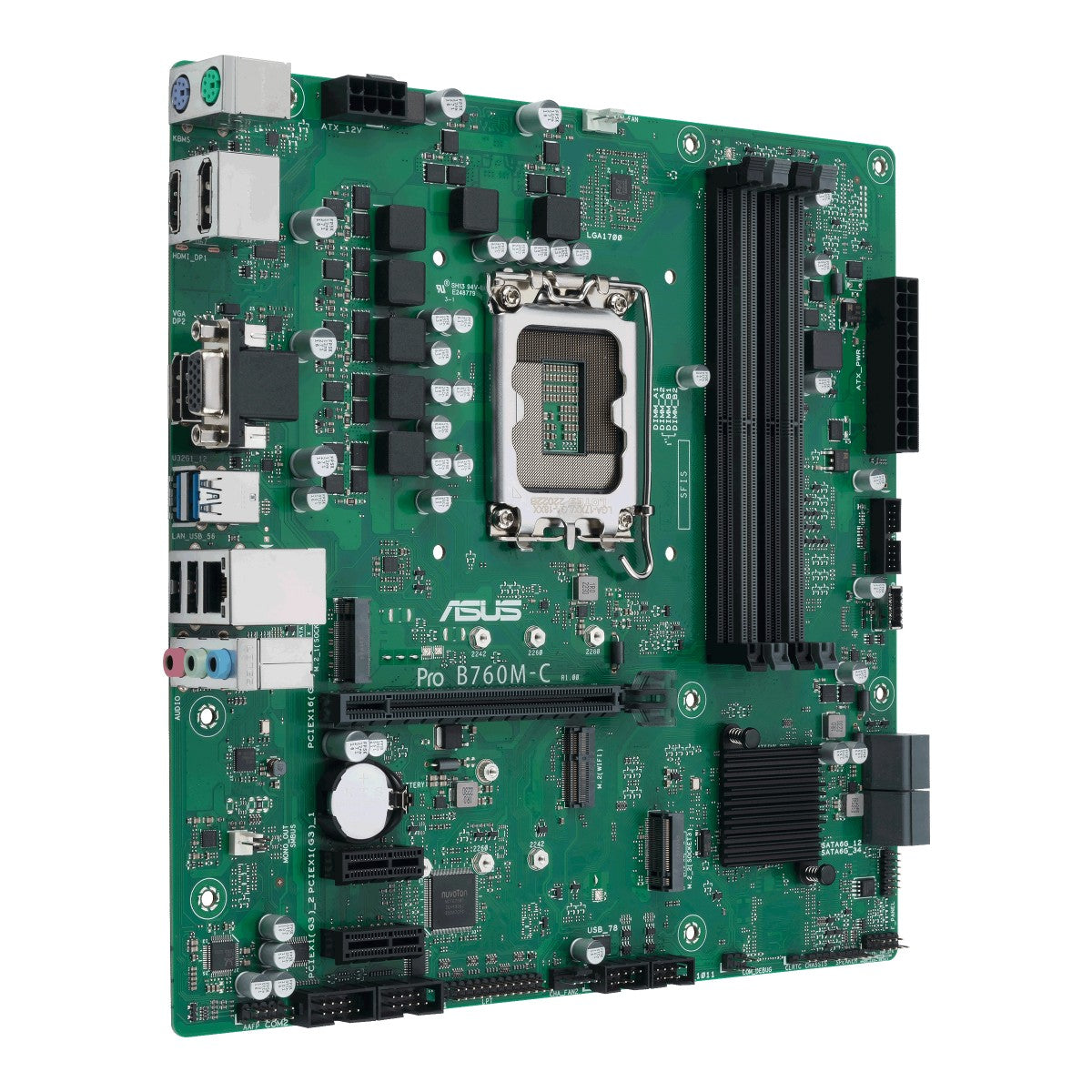 ASUS B760M-C-CSM LGA1700 4DDR5 microATX 4xSATA 2xDP 1.4 HDMI 2.1 D-Sub MB