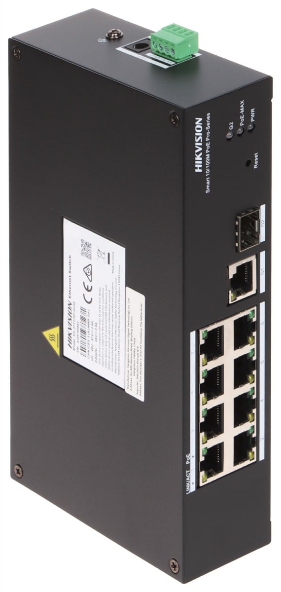 Hikvision DS-3T1310P-SI/HS 8 Port Fast Ethernet Smart Harsh POE Switch