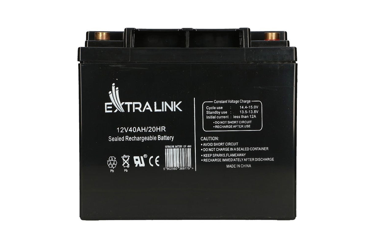 Extralink AKUMULATOR Battery ACCUMULATOR 12V 40AH - Batterie - 40.000 mAh Sealed Lead Acid (VRLA) 13,5 V 12 Ah