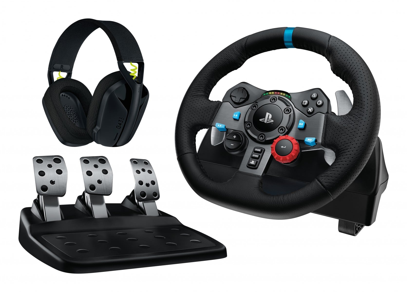 Logitech 991-000539 G29 Driving Force + G435 Pack de jeu Noir