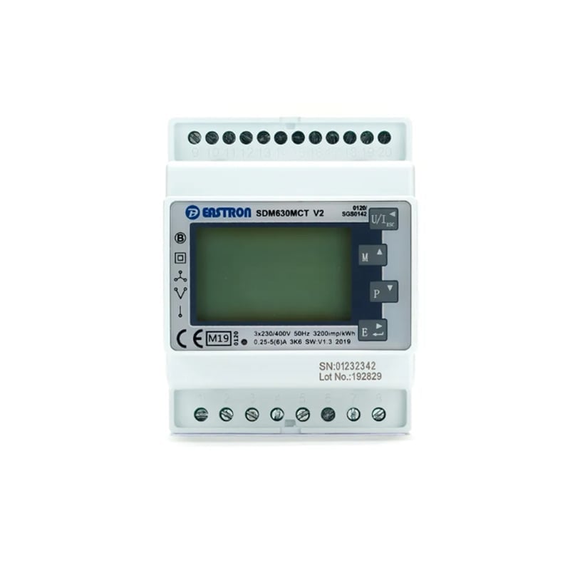 Accessoires Solplanet, compteur d'énergie triphasé pour onduleurs Solplanet, Eastron SDM630-MCT, mesure indirecte a l'aide de transformateurs de courant (non in