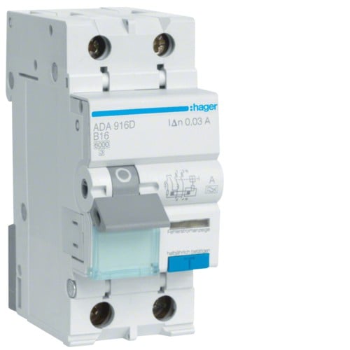 Disjoncteur différentiel RCBO 1P+N 16A 30mA Type A Protection contre les surintensités 6kA