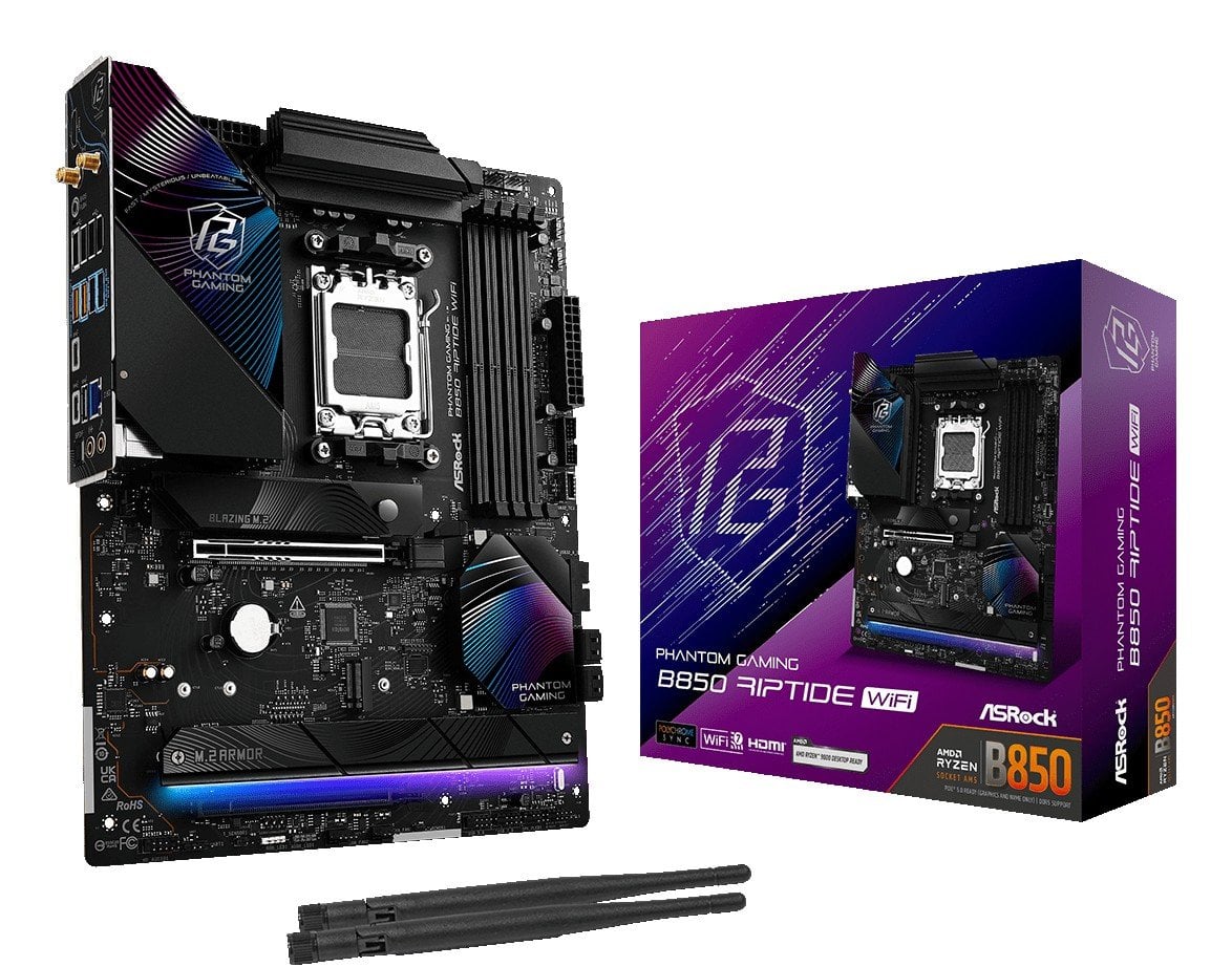 Asrock Phantom Gaming B850 Riptide WiFi AMD B850 Emplacement AM5 ATX