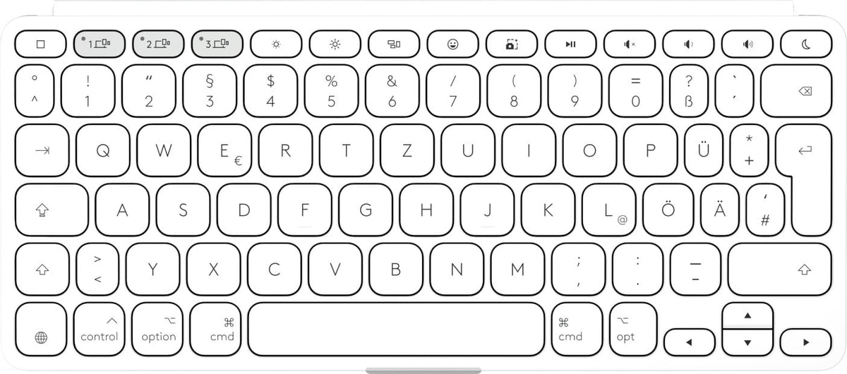 Logitech 920-013005 clavier pour tablette QWERTZ Allemand Bluetooth Blanc