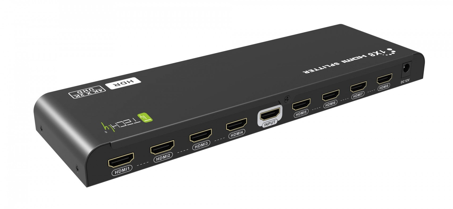 Techly IDATA HDMI2-4K8HDR Répartiteur HDMI 2.0 4K@60Hz 1x8 Actif HDR EDID