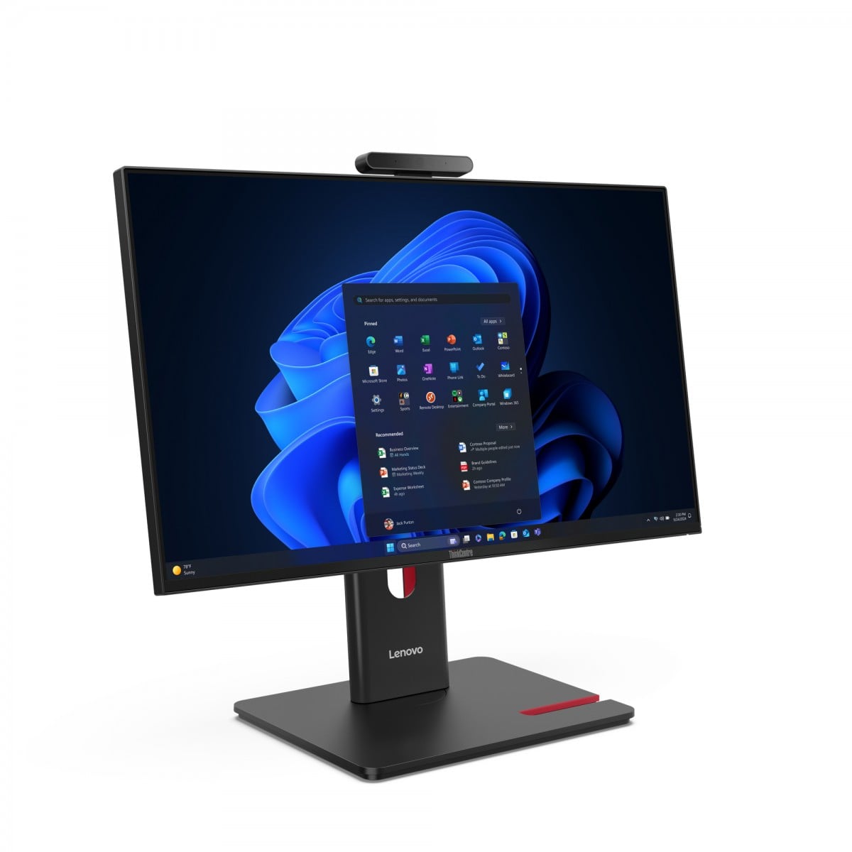 "Lenovo ThinkCentre M70a Gen 6 Intel Core Ultra 5 235T 60,5 cm (23.8"") 1920 x 1080 pixels PC All-in-One 16 Go DDR5-SDRAM 512 Go SSD Windows 11 Pro Wi-Fi 6E (802."