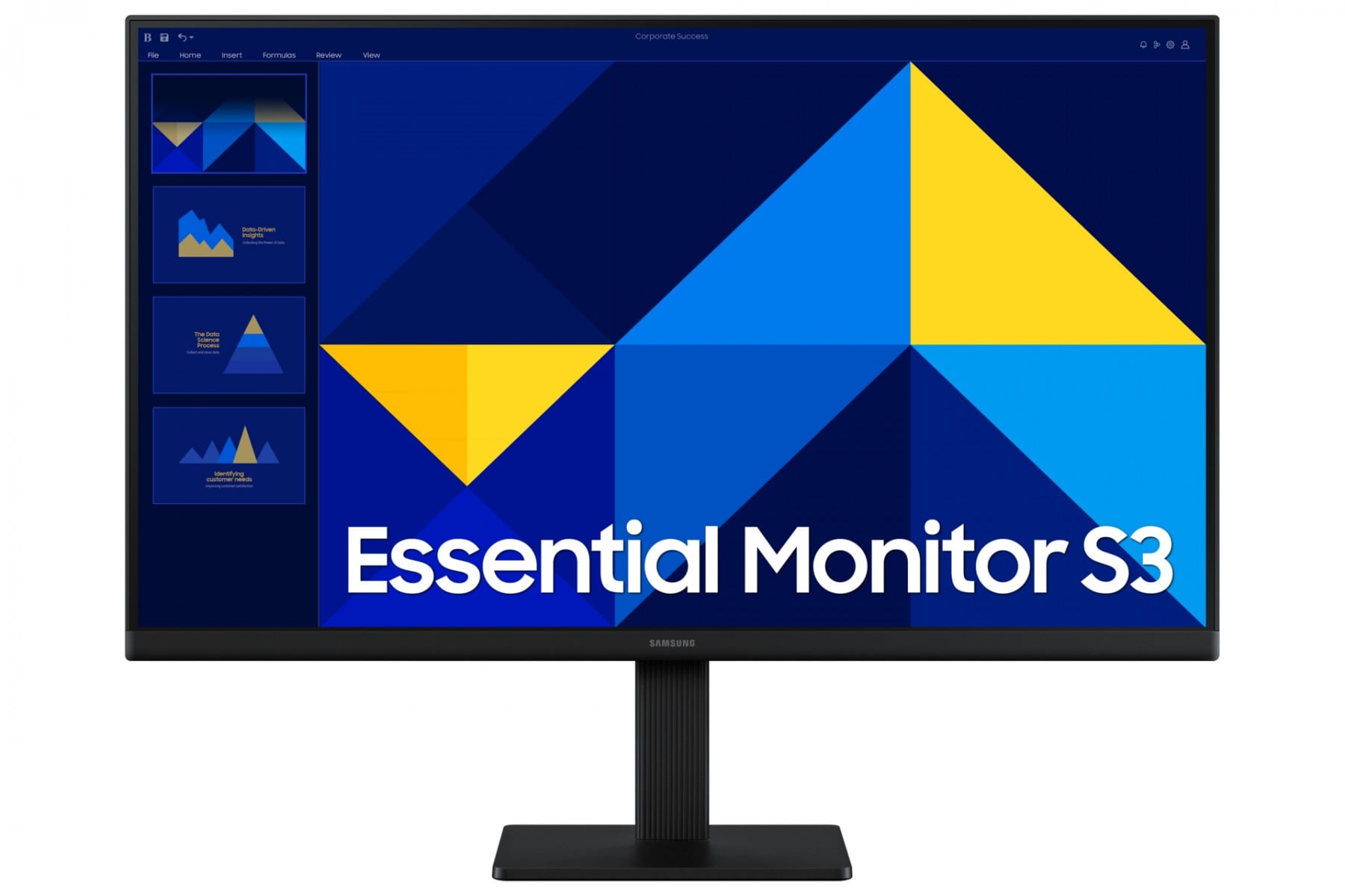 SAMSUNG LS24D300GAUXEN  écran LED - 24p - 1920 x 1080 Full HD (1080p) 100 Hz - IPS - 250 cd/m² - 1000:1 - 5 ms - HDMI, VGA - noir