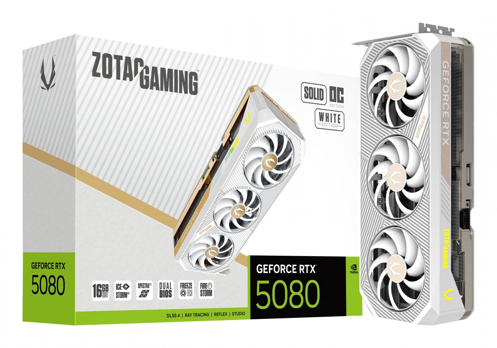 Zotac GeForce RTX 5080 Solid OC 16GB GDDR7 DLSS4 WHITE