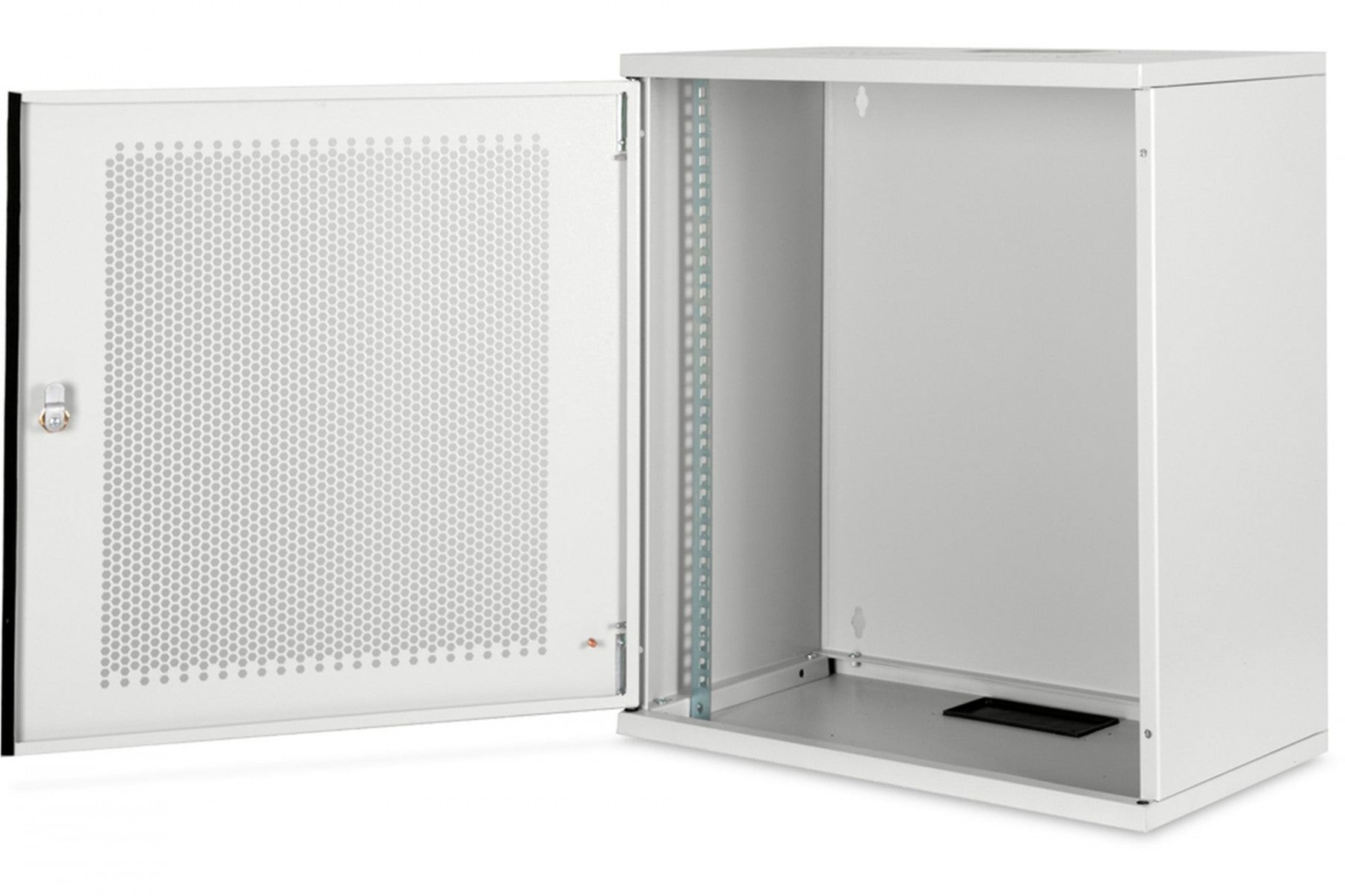 "Armoire réseau suspendue 19"" 12U rack 540x400, portes perforées, gris, non divisée, non assemblée, 60kg 595x540x400 mm, porte avant perforée, gris"