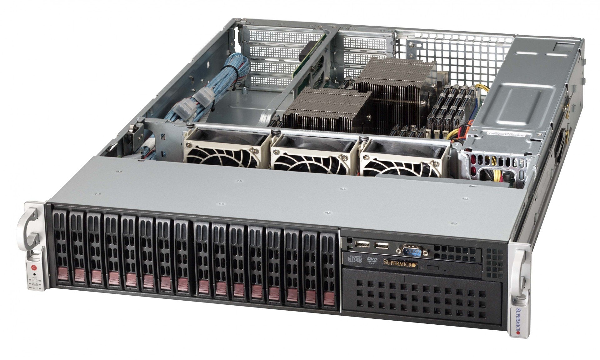Supermicro CSE-213BAC8-R1K23WB [NR]Black2U SC213B WIO Chassis w/ SAS3 BPN,Redundant1200WPWS