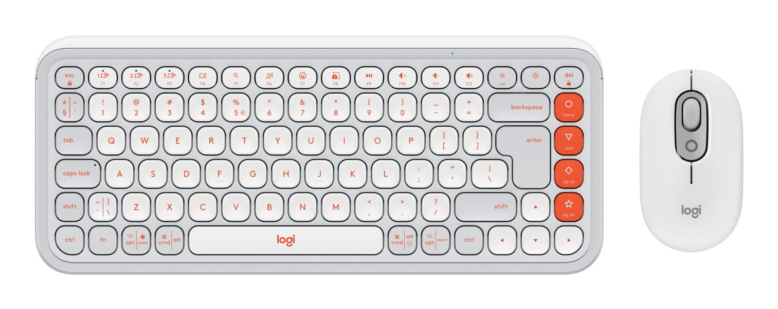 Logitech 920-013141 POP Icon Combo Souris et Clavier Blanc cassé