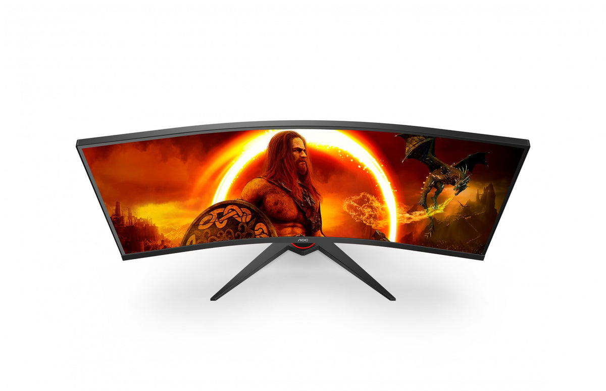 "AOC G2 CU34G2XE/BK écran plat de PC 86,4 cm (34"") 3440 x 1440 pixels Wide Quad HD LCD Noir, Rouge"