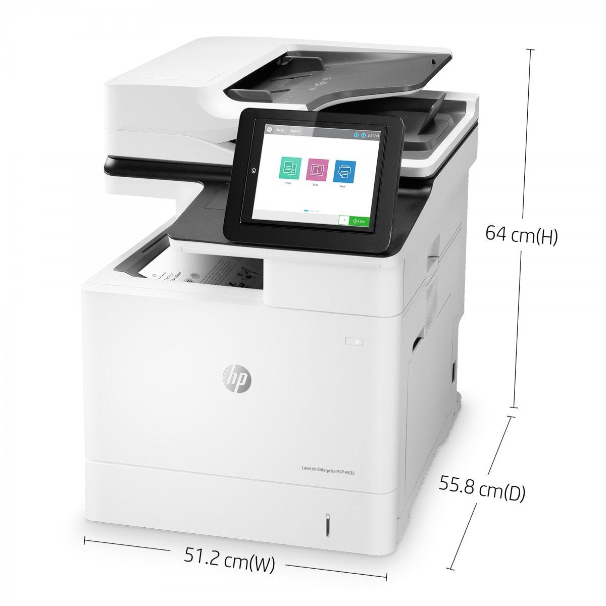 HP LaserJet Enterprise MFP M635h MFP Mono laser 216x864mm A4 61ppm Copy 61ppm Print 650sheets USB LAN