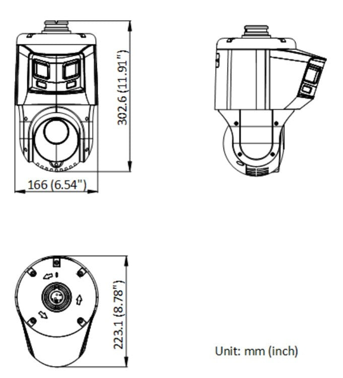 Hikvision DS-2SE4C425MWG-E/26(F0) TandemVu 6+4MP 25X Caméra panoramique PTZ colorée et IR