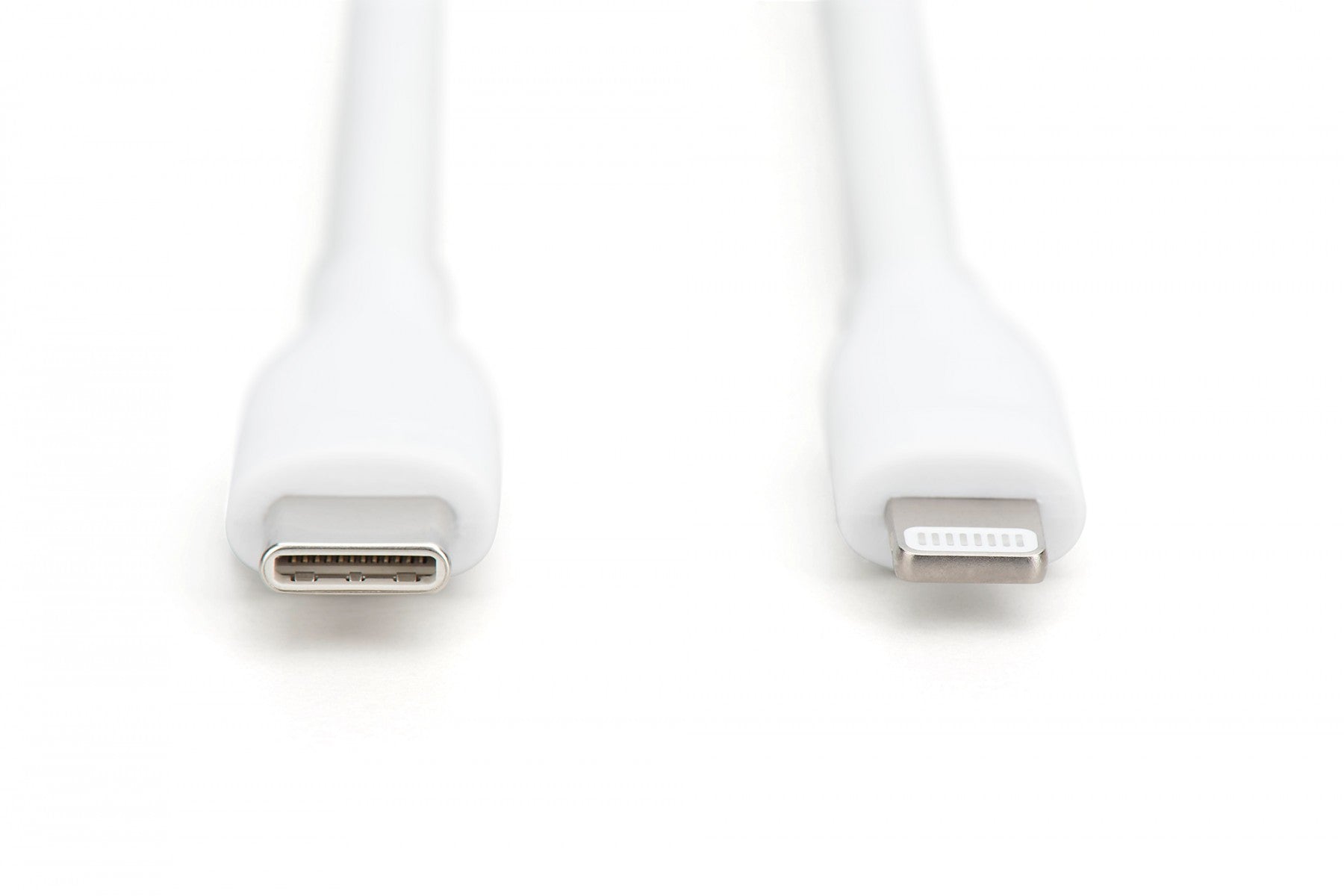 Câble d'alimentation en silicone USB-C vers Lightning, USB 2.0 60W, MFI, 1m blanc