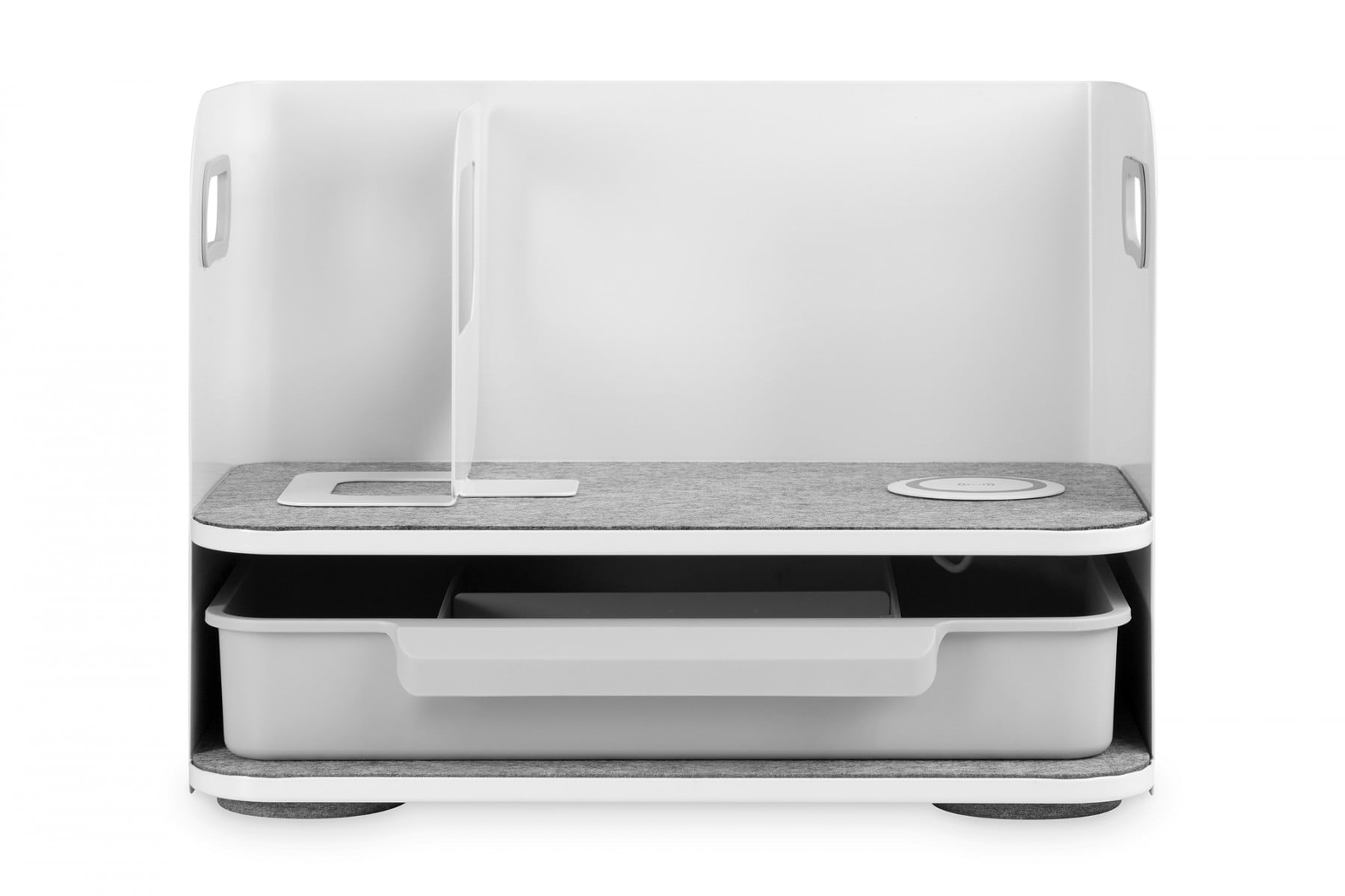 Digitus DA-90442 bac de rangement de bureau Acier Gris, Blanc