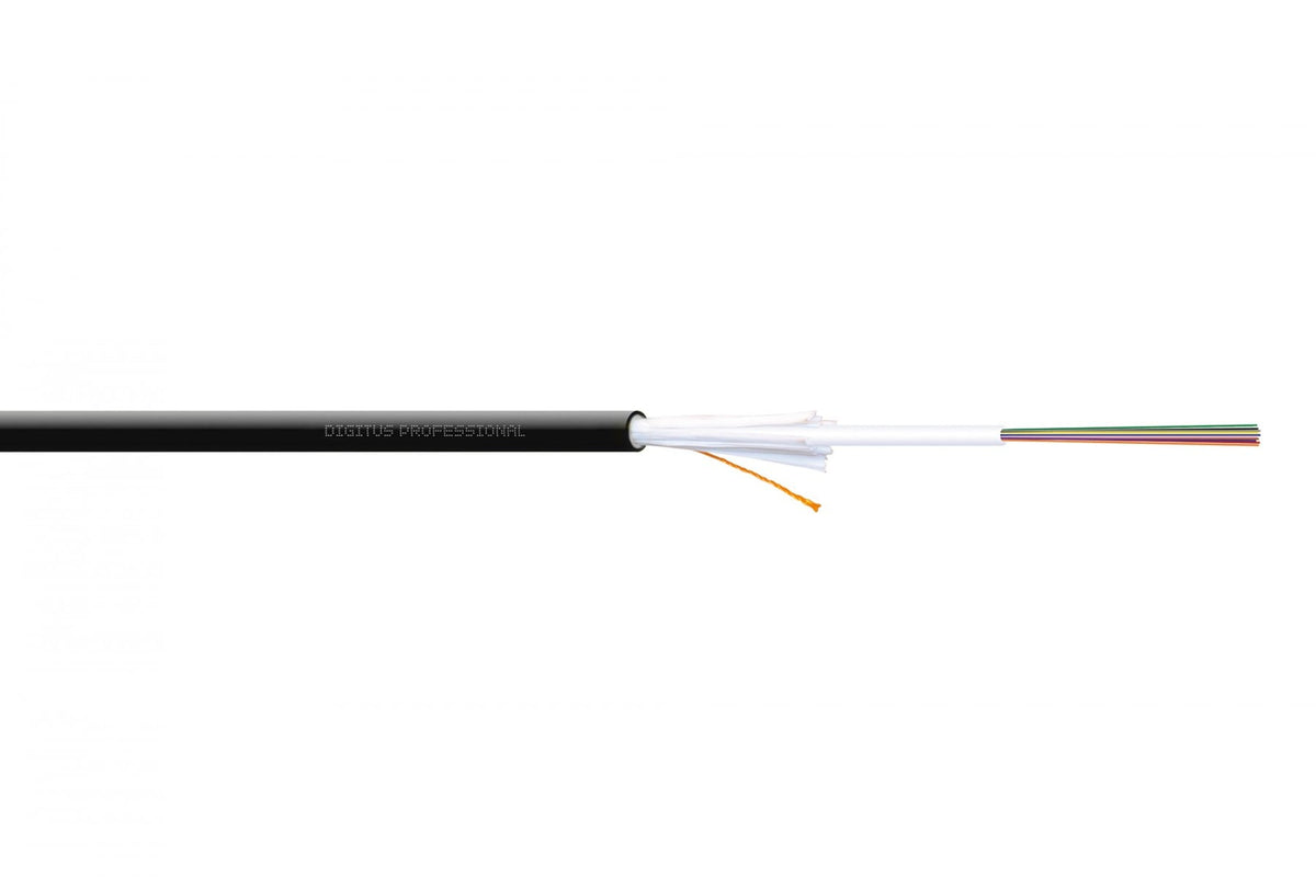 Câble a fibre optique universel DIGITUS avec connecteur SC, 8 fibres, SM 9/125, Dca, LSOH, 1500N, noir
