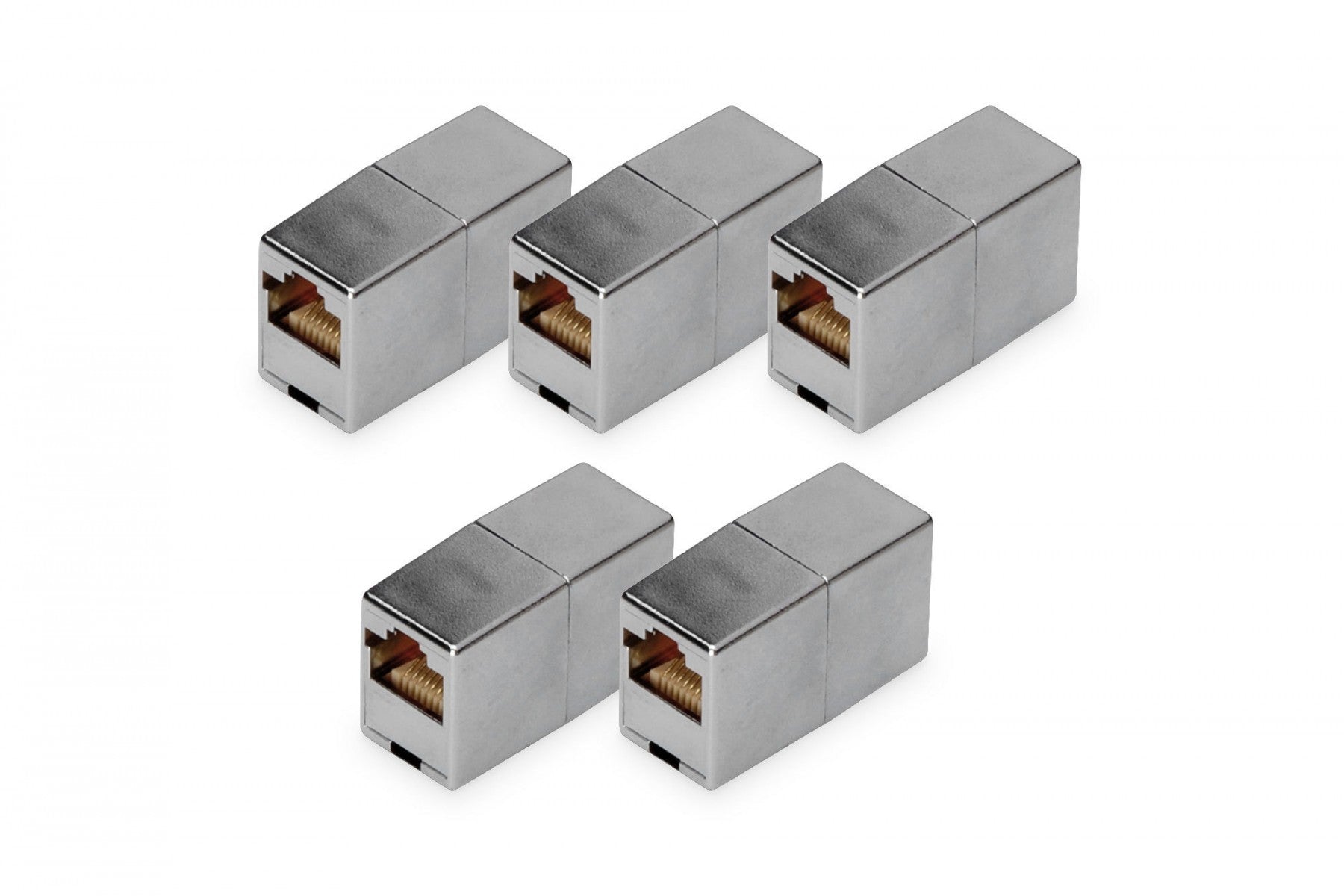 Digitus DN-93901-5 CAT 5e RJ45 Coupleurs Modulaires Plaqué Or Argent 5 Pieces