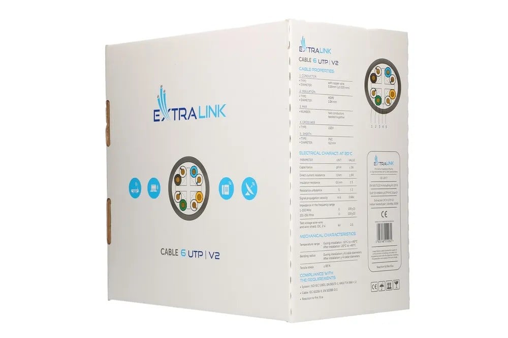 Extralink EX.10062 câble de réseau Gris U/UTP (UTP)