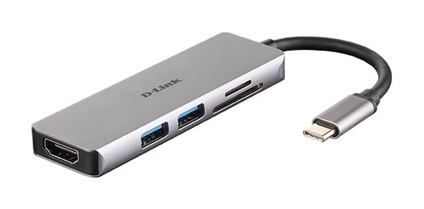 D-LINK USB-C 5-in-1 HDMI SD /microSD card reader
