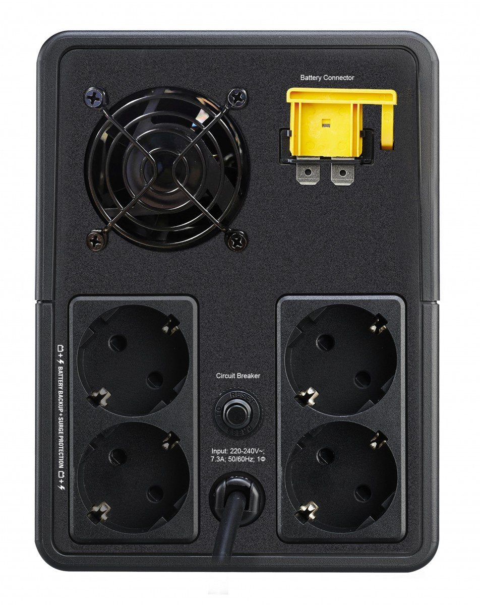 APC Easy UPS BVX Series BVX1600LI-GR UPS AC 220-240V 900Watt 1600VA 7Ah output connectors 4
