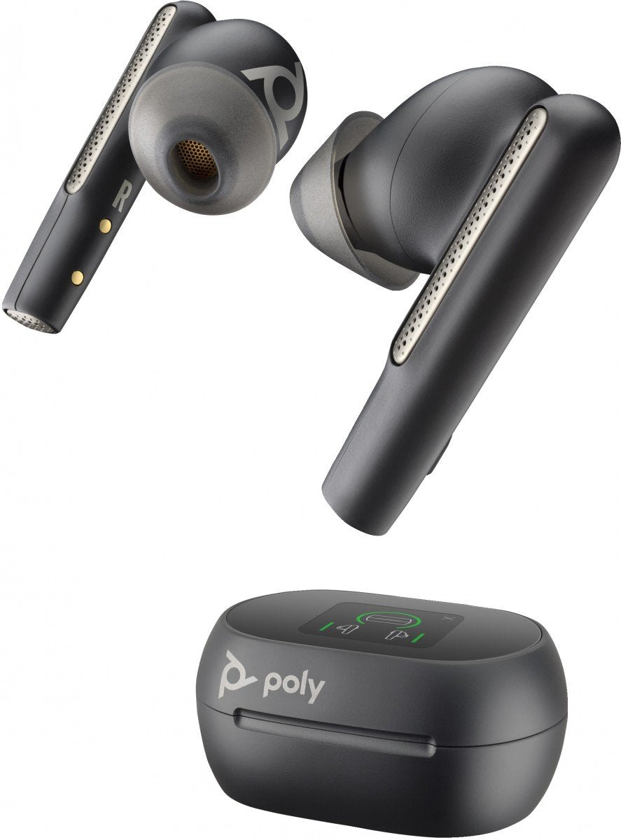 HP Poly Voyager Free 60+ UC M Carbon Black Earbuds +BT700 USB-C Adapter +Touchscreen Charge Case Casque Sans fil Ecouteurs Appels/Musique USB Type-C Bluetooth