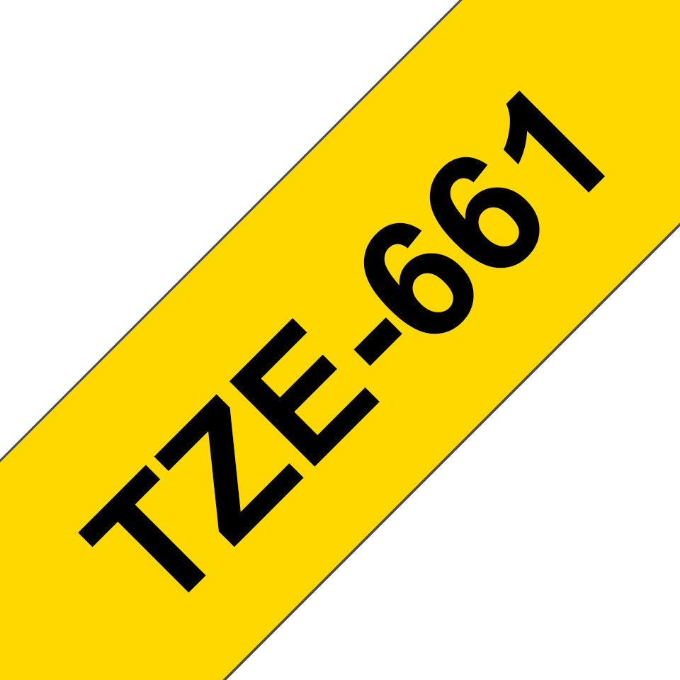 BROTHER P-TOUCH TZE-661 noir sur jaune  36mm