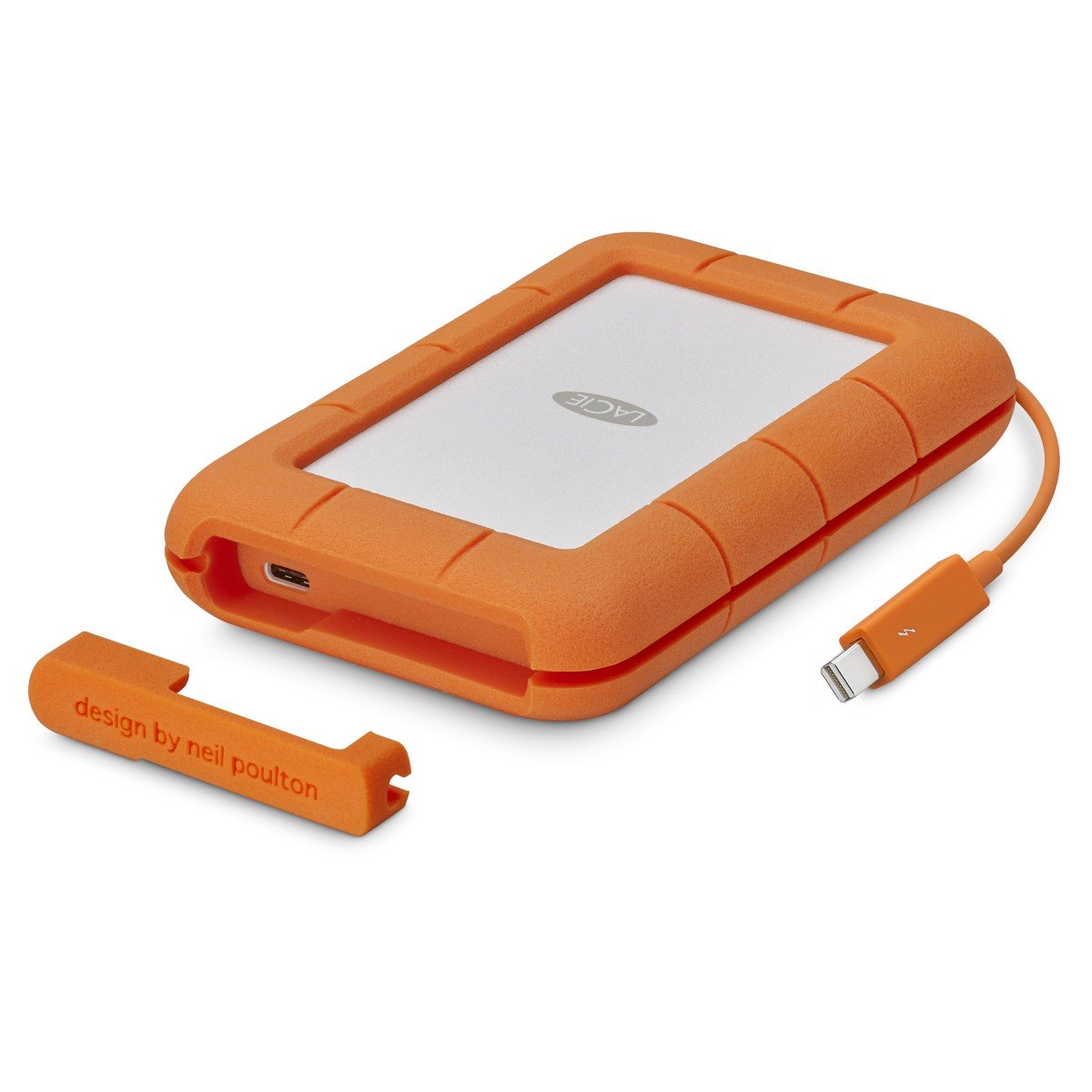 LACIE RUGGED 5TB USB-C USB3.0 Drop- crush- and rain-resistant for all-terrain use orange