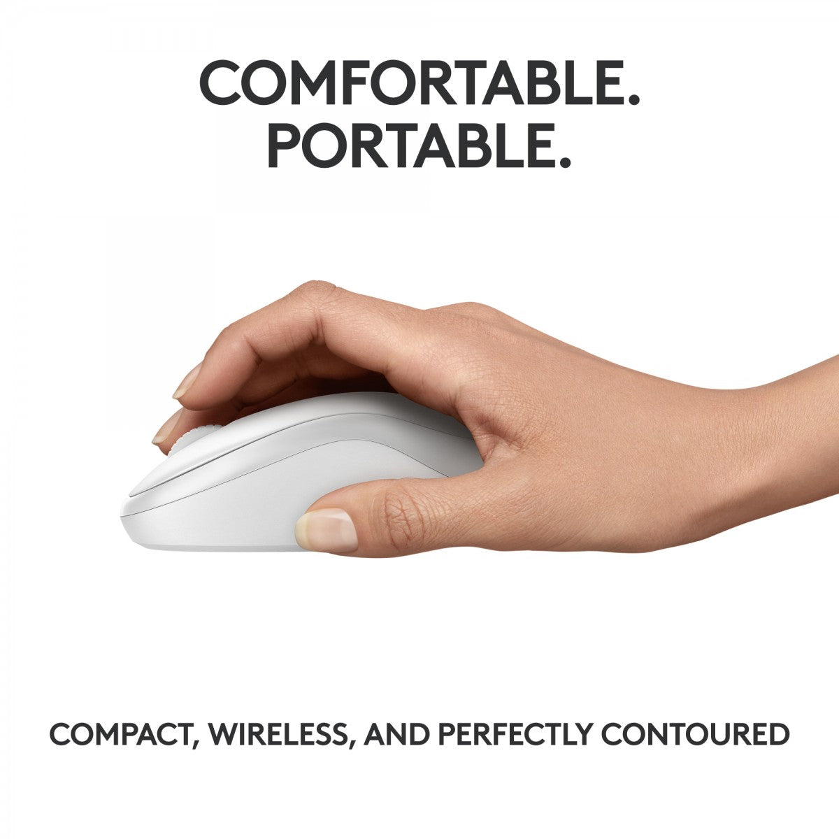 LOGITECH M240 Silent Mouse right and left-handed optical 3 buttons wireless Bluetooth off-white