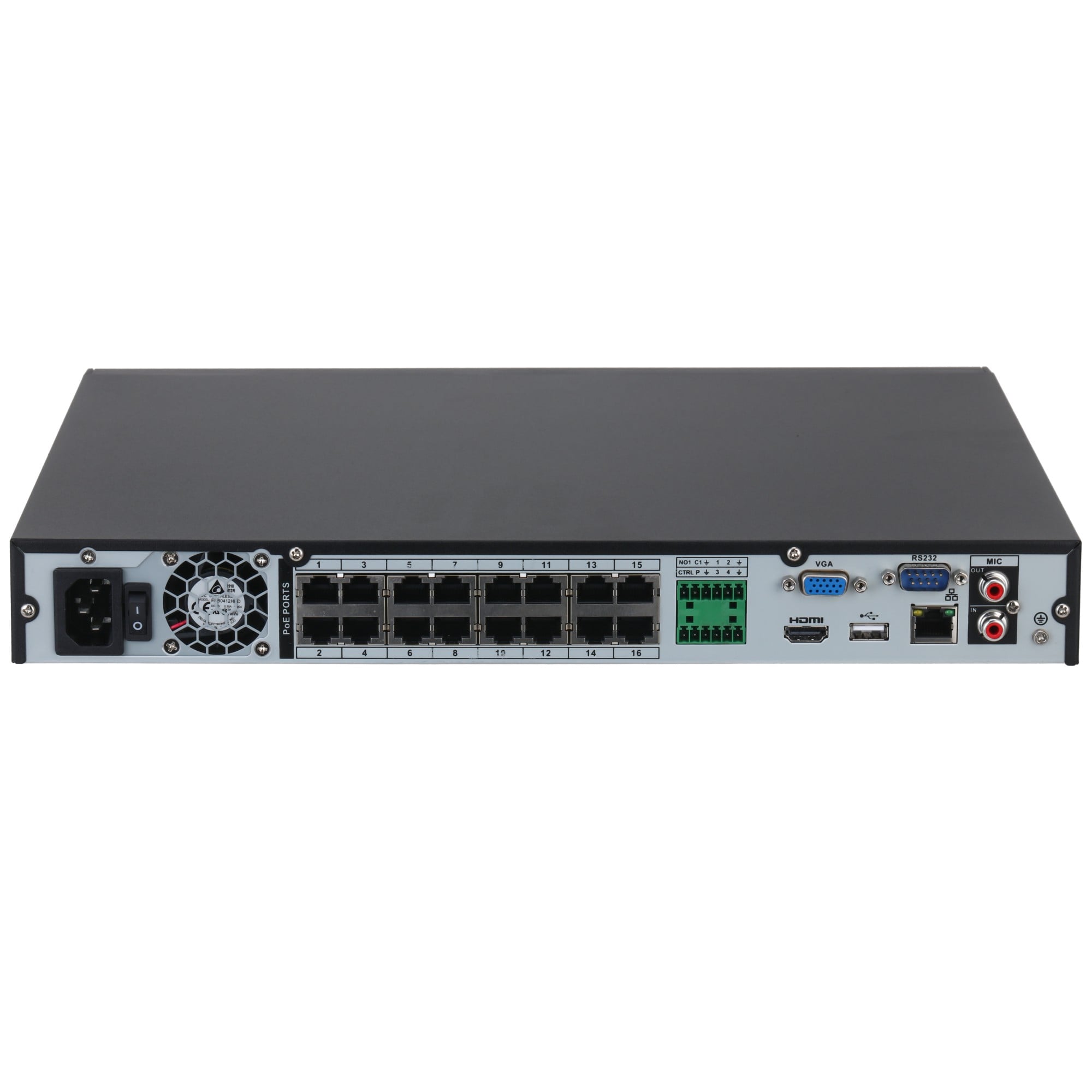Dahua NVR4216-16P-4KS3 Enregistreur vidéo réseau 16CH 1U 16PoE 2HDDs Lite