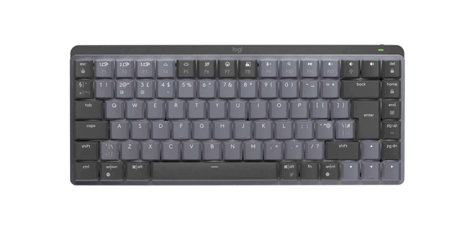 Logitech 920-010779 clavier Bureau RF sans fil + Bluetooth QWERTY Anglais britannique Graphite