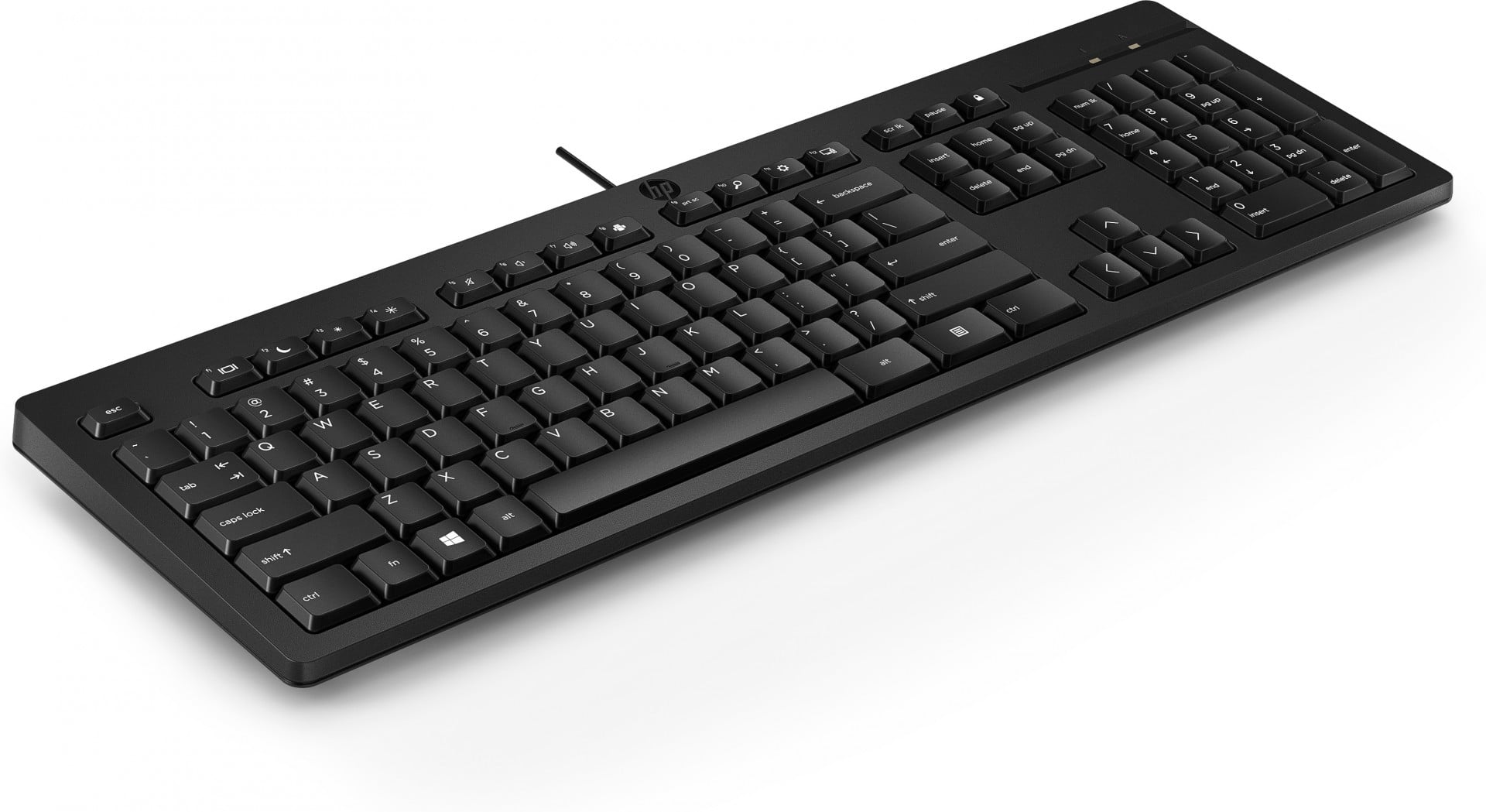 Clavier filaire HP 125 - récepteur USB - noir, BULK 12 pieces (266C9A6#ABB)