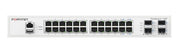 FortiSwitch-124F FortiSwitch-124F is a performance/price competitive switch with 24x GE port + 4x SFP+ port + 1x RJ45 console. Fanless design.