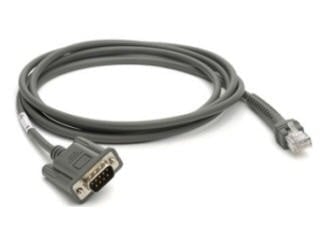 Zebra CBA-R08-S07ZBR câble Série Gris 2,1336 m RS232 DB9