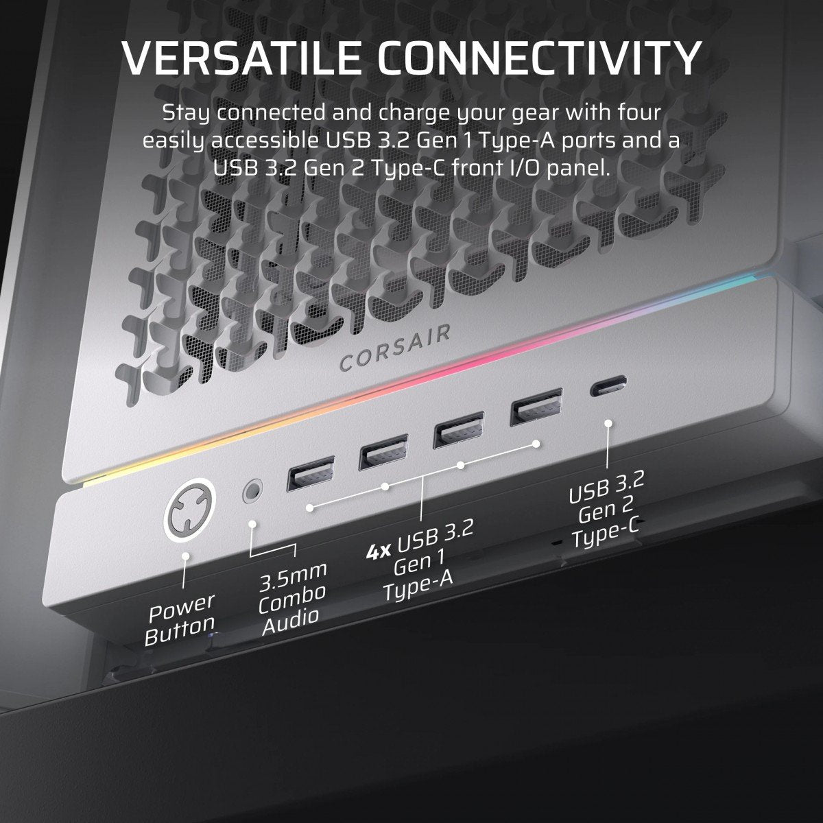 Boîtier ATX semi-tour Corsair CC-9011308-WW Blanc