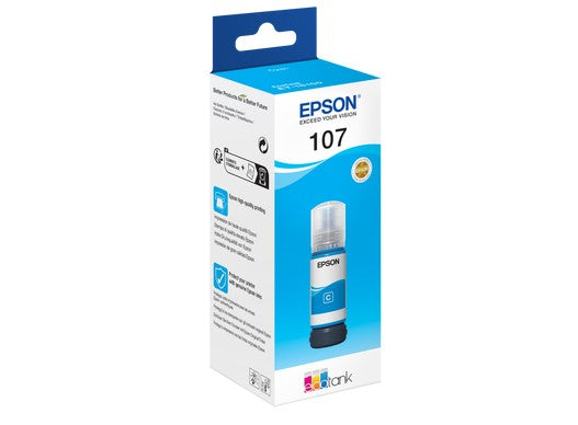 EPSON 1LB 107 EcoTank Cyan Ink Bottle