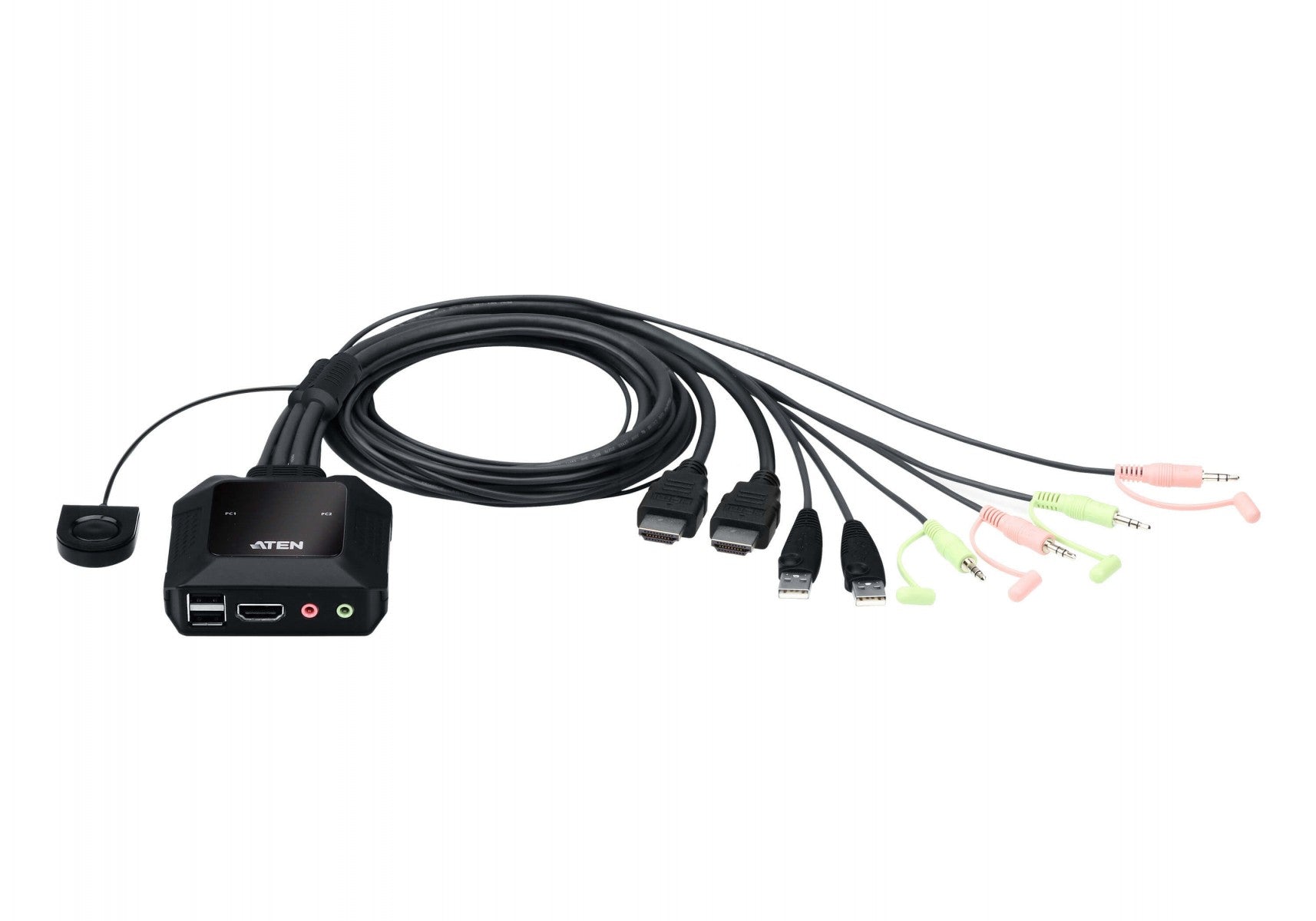 ATEN CS22H commutateur écran, clavier et souris Noir