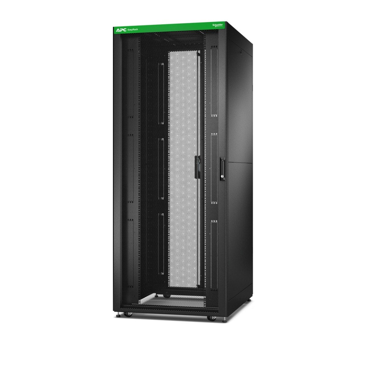 APC Easy Rack 42Ux800x800 Roof/Side panel/castors/feet No Bottom 4 Brackets black